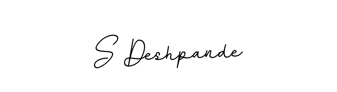 The best way (BallpointsItalic-DORy9) to make a short signature is to pick only two or three words in your name. The name S Deshpande include a total of six letters. For converting this name. S Deshpande signature style 11 images and pictures png