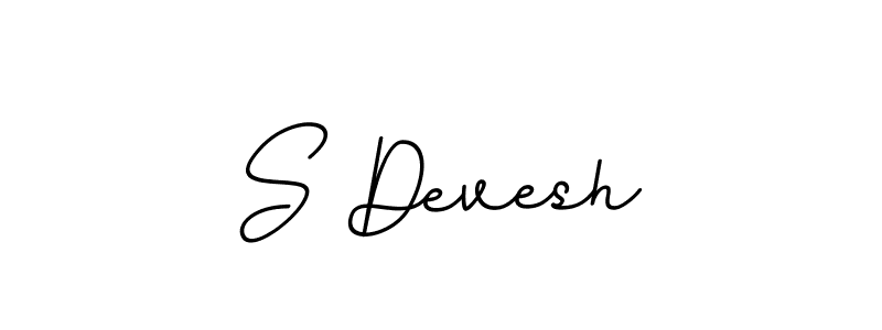 Design your own signature with our free online signature maker. With this signature software, you can create a handwritten (BallpointsItalic-DORy9) signature for name S Devesh. S Devesh signature style 11 images and pictures png