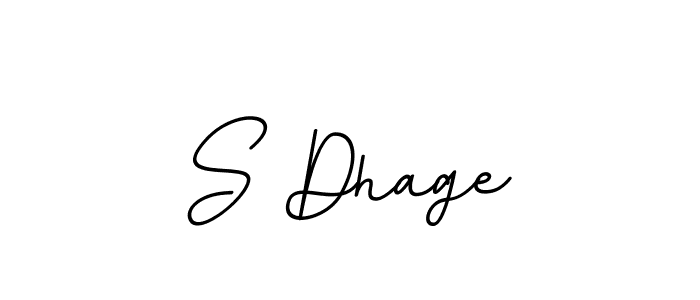 Create a beautiful signature design for name S Dhage. With this signature (BallpointsItalic-DORy9) fonts, you can make a handwritten signature for free. S Dhage signature style 11 images and pictures png