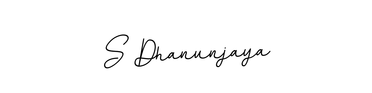 You should practise on your own different ways (BallpointsItalic-DORy9) to write your name (S Dhanunjaya) in signature. don't let someone else do it for you. S Dhanunjaya signature style 11 images and pictures png