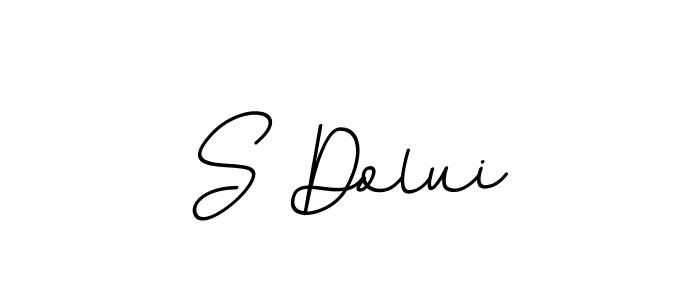 You should practise on your own different ways (BallpointsItalic-DORy9) to write your name (S Dolui) in signature. don't let someone else do it for you. S Dolui signature style 11 images and pictures png