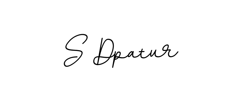 Design your own signature with our free online signature maker. With this signature software, you can create a handwritten (BallpointsItalic-DORy9) signature for name S Dpatur. S Dpatur signature style 11 images and pictures png