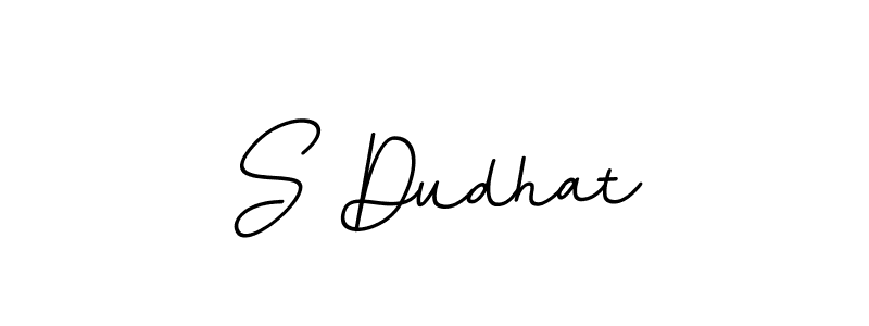 Make a beautiful signature design for name S Dudhat. With this signature (BallpointsItalic-DORy9) style, you can create a handwritten signature for free. S Dudhat signature style 11 images and pictures png