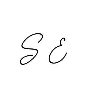 Design your own signature with our free online signature maker. With this signature software, you can create a handwritten (BallpointsItalic-DORy9) signature for name S E. S E signature style 11 images and pictures png