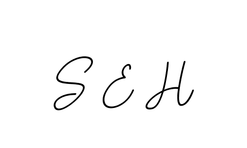 The best way (BallpointsItalic-DORy9) to make a short signature is to pick only two or three words in your name. The name S E H include a total of six letters. For converting this name. S E H signature style 11 images and pictures png