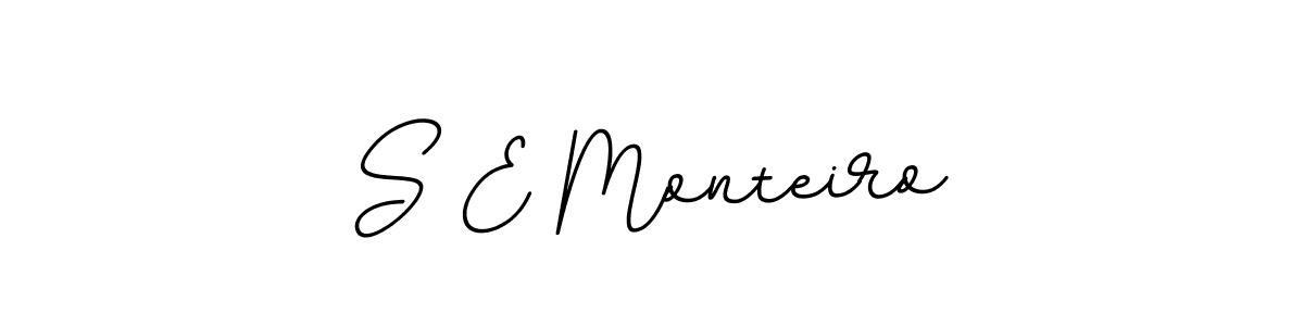 S E Monteiro stylish signature style. Best Handwritten Sign (BallpointsItalic-DORy9) for my name. Handwritten Signature Collection Ideas for my name S E Monteiro. S E Monteiro signature style 11 images and pictures png