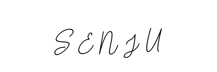 Make a beautiful signature design for name S E N J U. With this signature (BallpointsItalic-DORy9) style, you can create a handwritten signature for free. S E N J U signature style 11 images and pictures png