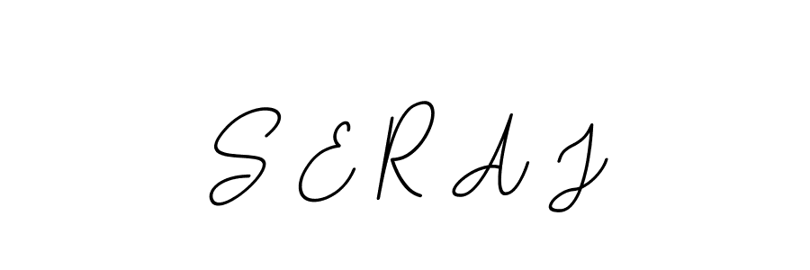 Create a beautiful signature design for name S E R A J. With this signature (BallpointsItalic-DORy9) fonts, you can make a handwritten signature for free. S E R A J signature style 11 images and pictures png