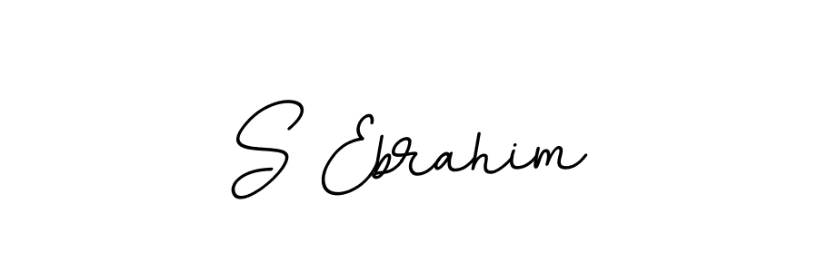 The best way (BallpointsItalic-DORy9) to make a short signature is to pick only two or three words in your name. The name S Ebrahim include a total of six letters. For converting this name. S Ebrahim signature style 11 images and pictures png