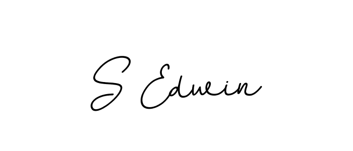 Use a signature maker to create a handwritten signature online. With this signature software, you can design (BallpointsItalic-DORy9) your own signature for name S Edwin. S Edwin signature style 11 images and pictures png