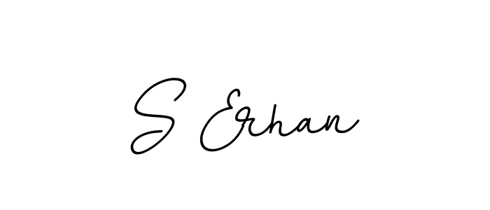 Design your own signature with our free online signature maker. With this signature software, you can create a handwritten (BallpointsItalic-DORy9) signature for name S Erhan. S Erhan signature style 11 images and pictures png