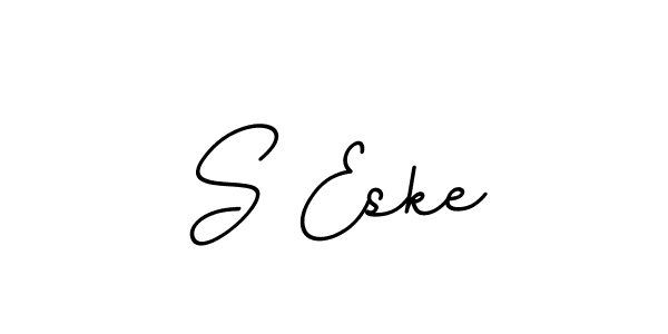 Create a beautiful signature design for name S Eske. With this signature (BallpointsItalic-DORy9) fonts, you can make a handwritten signature for free. S Eske signature style 11 images and pictures png