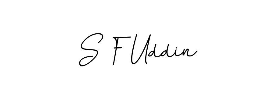 How to make S F Uddin name signature. Use BallpointsItalic-DORy9 style for creating short signs online. This is the latest handwritten sign. S F Uddin signature style 11 images and pictures png