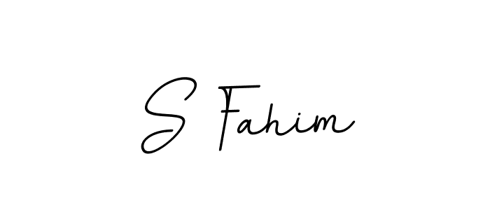 Make a beautiful signature design for name S Fahim. With this signature (BallpointsItalic-DORy9) style, you can create a handwritten signature for free. S Fahim signature style 11 images and pictures png