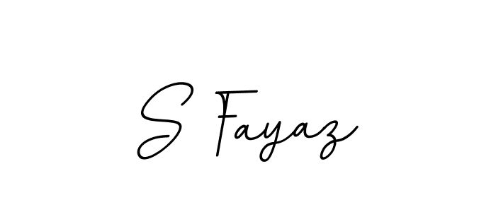 You should practise on your own different ways (BallpointsItalic-DORy9) to write your name (S Fayaz) in signature. don't let someone else do it for you. S Fayaz signature style 11 images and pictures png