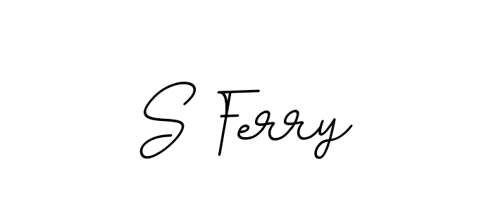 Make a beautiful signature design for name S Ferry. With this signature (BallpointsItalic-DORy9) style, you can create a handwritten signature for free. S Ferry signature style 11 images and pictures png