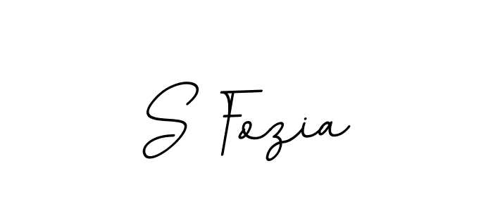 The best way (BallpointsItalic-DORy9) to make a short signature is to pick only two or three words in your name. The name S Fozia include a total of six letters. For converting this name. S Fozia signature style 11 images and pictures png