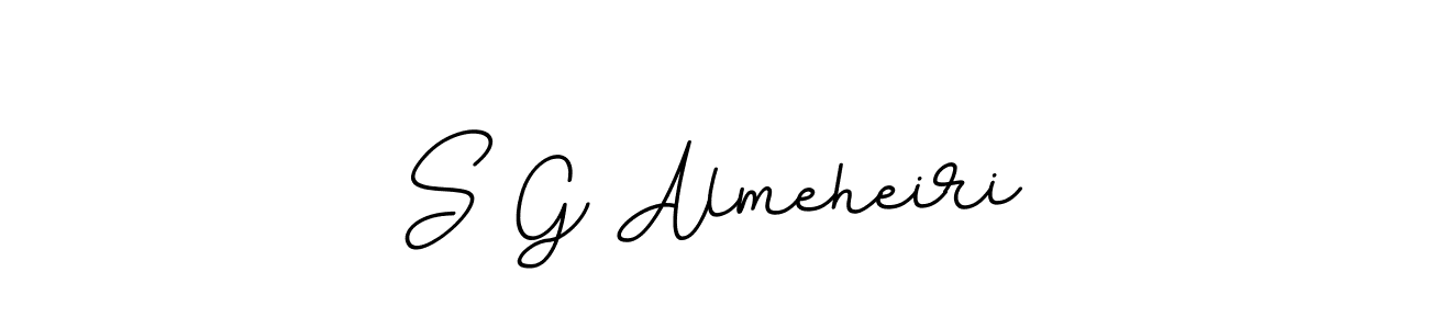 This is the best signature style for the S G Almeheiri name. Also you like these signature font (BallpointsItalic-DORy9). Mix name signature. S G Almeheiri signature style 11 images and pictures png