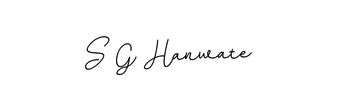 The best way (BallpointsItalic-DORy9) to make a short signature is to pick only two or three words in your name. The name S G Hanwate include a total of six letters. For converting this name. S G Hanwate signature style 11 images and pictures png