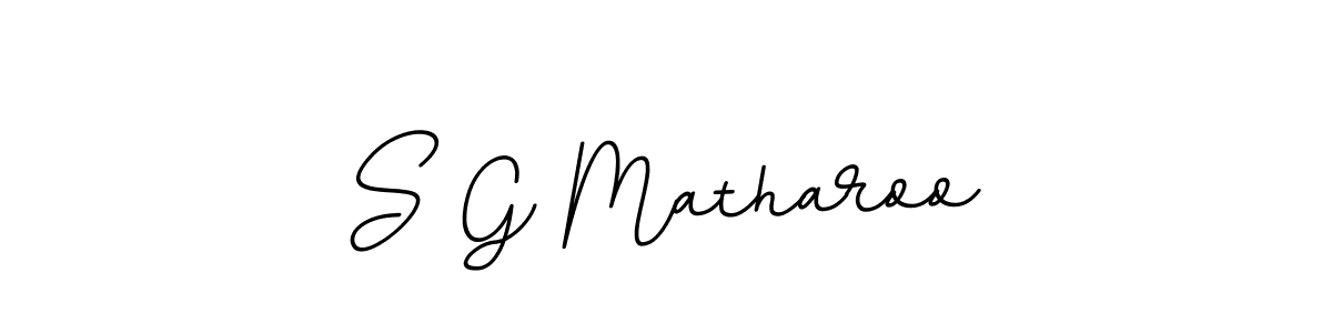 Make a beautiful signature design for name S G Matharoo. With this signature (BallpointsItalic-DORy9) style, you can create a handwritten signature for free. S G Matharoo signature style 11 images and pictures png