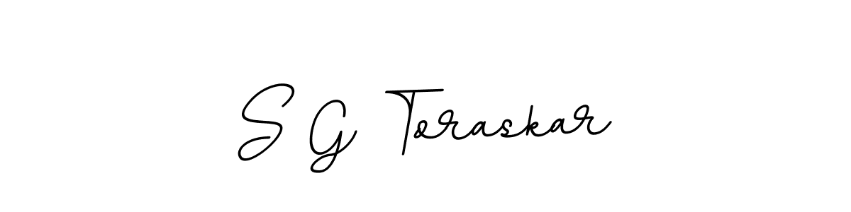 Use a signature maker to create a handwritten signature online. With this signature software, you can design (BallpointsItalic-DORy9) your own signature for name S G Toraskar. S G Toraskar signature style 11 images and pictures png