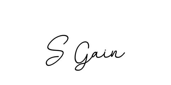 Create a beautiful signature design for name S Gain. With this signature (BallpointsItalic-DORy9) fonts, you can make a handwritten signature for free. S Gain signature style 11 images and pictures png