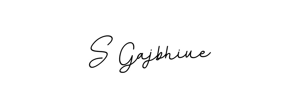 How to make S Gajbhiue name signature. Use BallpointsItalic-DORy9 style for creating short signs online. This is the latest handwritten sign. S Gajbhiue signature style 11 images and pictures png
