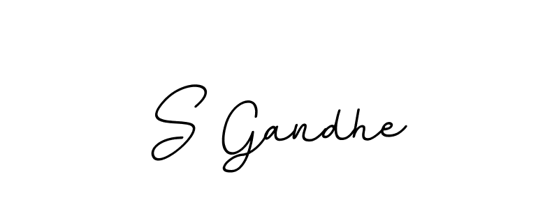 How to make S Gandhe name signature. Use BallpointsItalic-DORy9 style for creating short signs online. This is the latest handwritten sign. S Gandhe signature style 11 images and pictures png