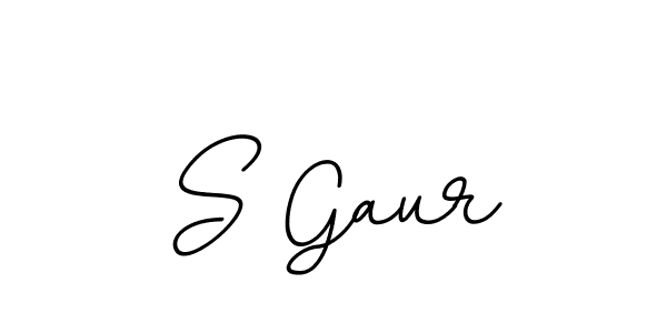 Create a beautiful signature design for name S Gaur. With this signature (BallpointsItalic-DORy9) fonts, you can make a handwritten signature for free. S Gaur signature style 11 images and pictures png