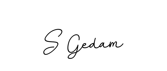 Create a beautiful signature design for name S Gedam. With this signature (BallpointsItalic-DORy9) fonts, you can make a handwritten signature for free. S Gedam signature style 11 images and pictures png