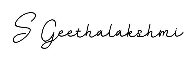A stylish, flowing autograph style designed for name S Geethalakshmi using BallpointsItalic-DORy9 typography. Perfect for digital creative projects. S Geethalakshmi signature style 11 images and pictures png