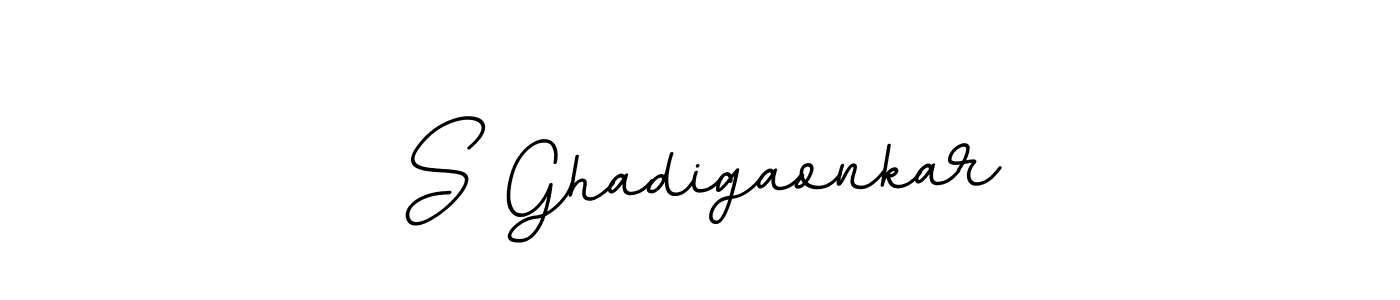 The best way (BallpointsItalic-DORy9) to make a short signature is to pick only two or three words in your name. The name S Ghadigaonkar include a total of six letters. For converting this name. S Ghadigaonkar signature style 11 images and pictures png