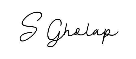 The BallpointsItalic-DORy9 font transforms the name S Gholap into an executive sign with sharp precision and distinguished character. S Gholap signature style 11 images and pictures png