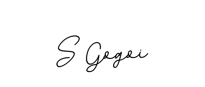 Design your own signature with our free online signature maker. With this signature software, you can create a handwritten (BallpointsItalic-DORy9) signature for name S Gogoi. S Gogoi signature style 11 images and pictures png