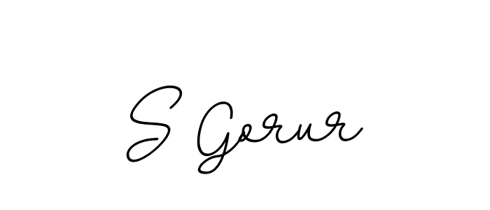 Design your own signature with our free online signature maker. With this signature software, you can create a handwritten (BallpointsItalic-DORy9) signature for name S Gorur. S Gorur signature style 11 images and pictures png