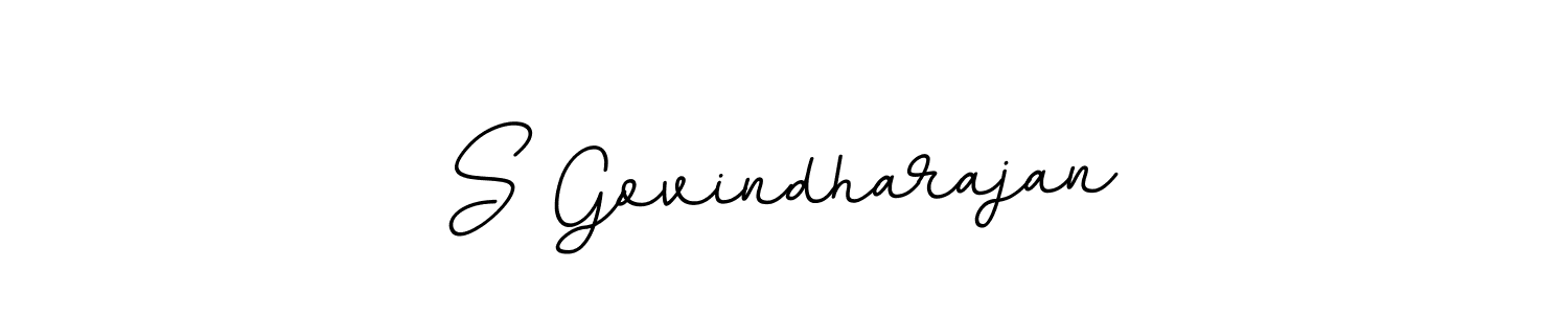 The best way (BallpointsItalic-DORy9) to make a short signature is to pick only two or three words in your name. The name S Govindharajan include a total of six letters. For converting this name. S Govindharajan signature style 11 images and pictures png