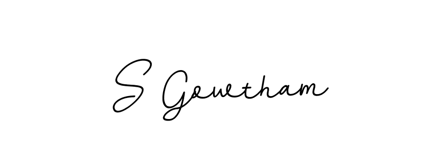 S Gowtham stylish signature style. Best Handwritten Sign (BallpointsItalic-DORy9) for my name. Handwritten Signature Collection Ideas for my name S Gowtham. S Gowtham signature style 11 images and pictures png