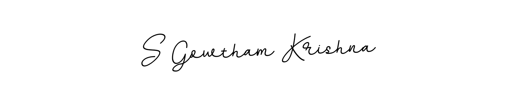 The best way (BallpointsItalic-DORy9) to make a short signature is to pick only two or three words in your name. The name S Gowtham Krishna include a total of six letters. For converting this name. S Gowtham Krishna signature style 11 images and pictures png