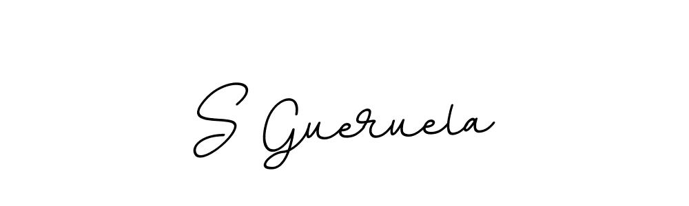 Design your own signature with our free online signature maker. With this signature software, you can create a handwritten (BallpointsItalic-DORy9) signature for name S Gueruela. S Gueruela signature style 11 images and pictures png