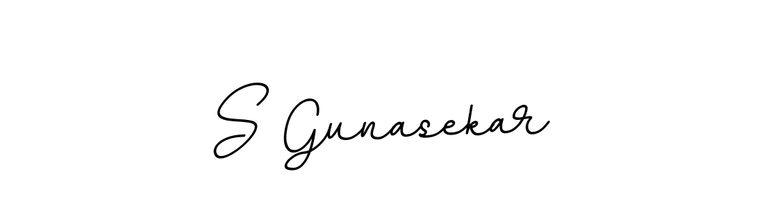 How to make S Gunasekar name signature. Use BallpointsItalic-DORy9 style for creating short signs online. This is the latest handwritten sign. S Gunasekar signature style 11 images and pictures png