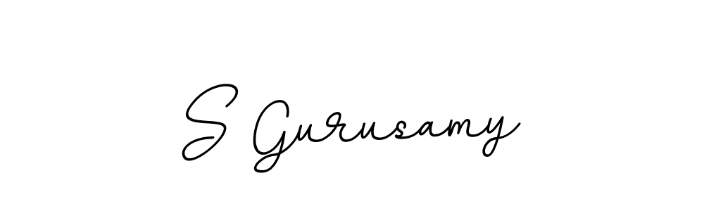 Use a signature maker to create a handwritten signature online. With this signature software, you can design (BallpointsItalic-DORy9) your own signature for name S Gurusamy. S Gurusamy signature style 11 images and pictures png