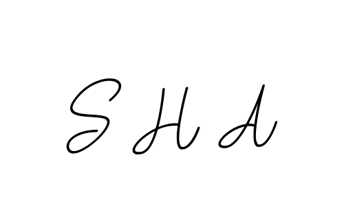 Make a beautiful signature design for name S H A. With this signature (BallpointsItalic-DORy9) style, you can create a handwritten signature for free. S H A signature style 11 images and pictures png