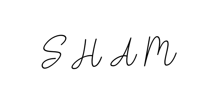 How to make S H A M name signature. Use BallpointsItalic-DORy9 style for creating short signs online. This is the latest handwritten sign. S H A M signature style 11 images and pictures png