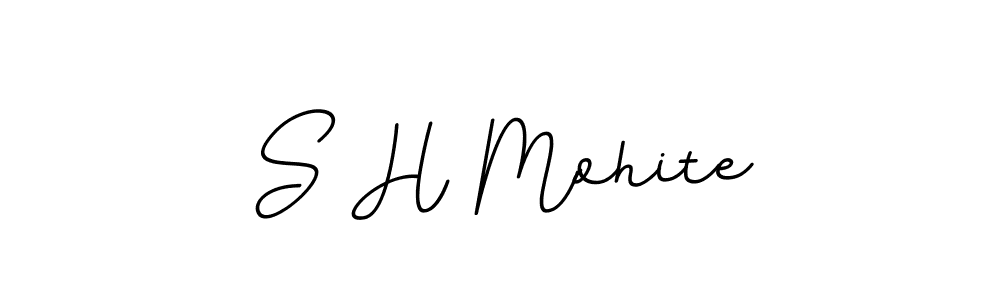 The best way (BallpointsItalic-DORy9) to make a short signature is to pick only two or three words in your name. The name S H Mohite include a total of six letters. For converting this name. S H Mohite signature style 11 images and pictures png