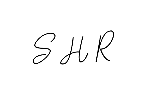 Design your own signature with our free online signature maker. With this signature software, you can create a handwritten (BallpointsItalic-DORy9) signature for name S H R. S H R signature style 11 images and pictures png