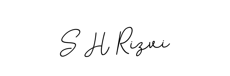 How to make S H Rizvi name signature. Use BallpointsItalic-DORy9 style for creating short signs online. This is the latest handwritten sign. S H Rizvi signature style 11 images and pictures png