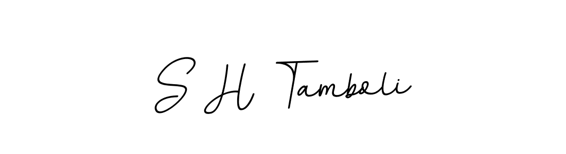 Use a signature maker to create a handwritten signature online. With this signature software, you can design (BallpointsItalic-DORy9) your own signature for name S H Tamboli. S H Tamboli signature style 11 images and pictures png