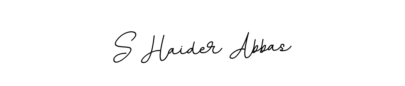 Use a signature maker to create a handwritten signature online. With this signature software, you can design (BallpointsItalic-DORy9) your own signature for name S Haider Abbas. S Haider Abbas signature style 11 images and pictures png