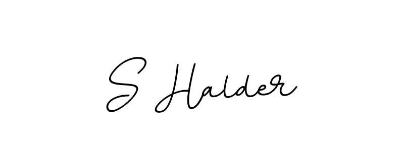 The best way (BallpointsItalic-DORy9) to make a short signature is to pick only two or three words in your name. The name S Halder include a total of six letters. For converting this name. S Halder signature style 11 images and pictures png