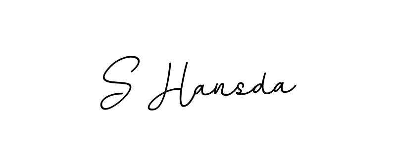 S Hansda stylish signature style. Best Handwritten Sign (BallpointsItalic-DORy9) for my name. Handwritten Signature Collection Ideas for my name S Hansda. S Hansda signature style 11 images and pictures png